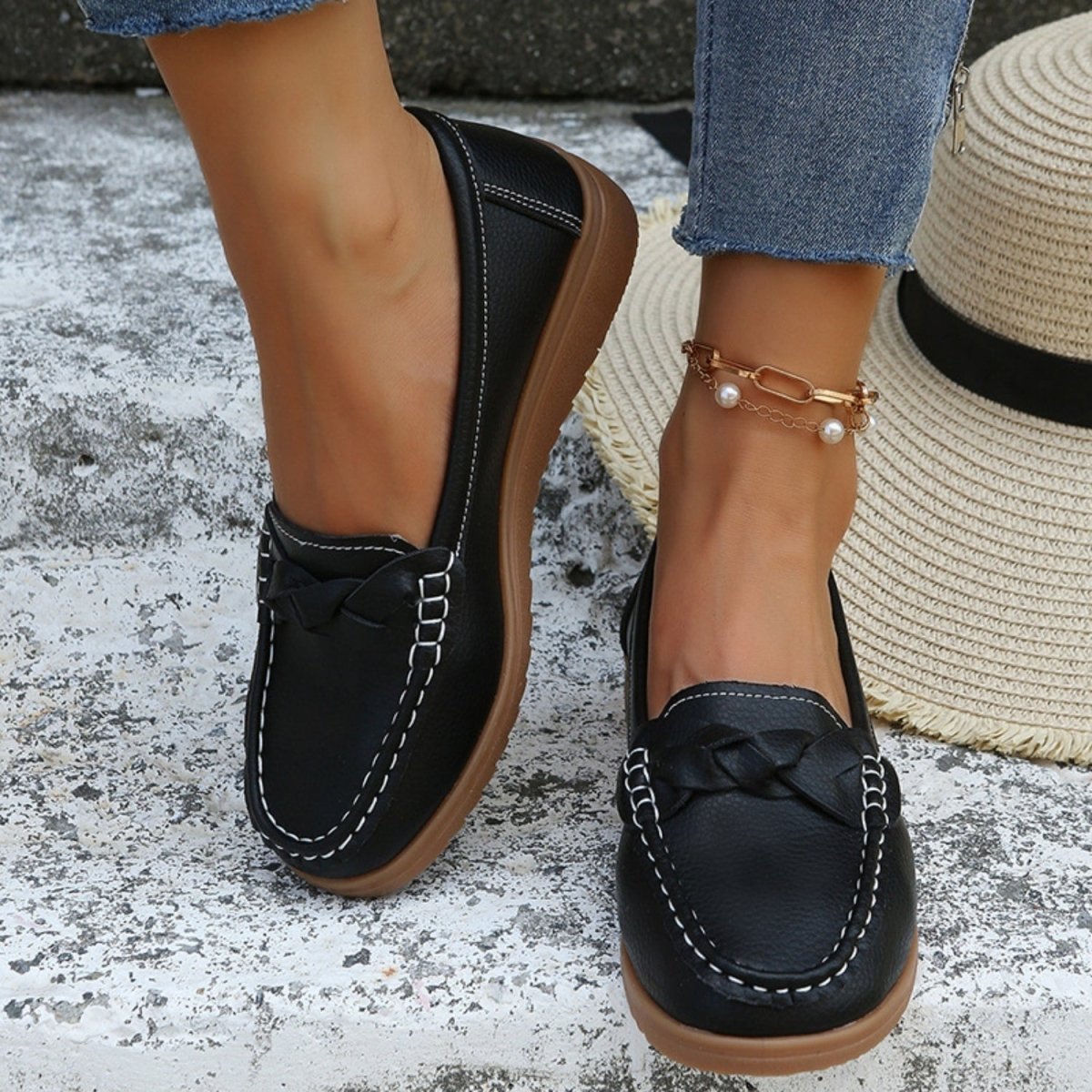 Weave Wedge Heeled Loafers | Loafers | 4