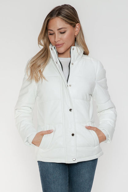 YMI Pocketed Zip Up Turtleneck Puffer Jacket | Coats | 1