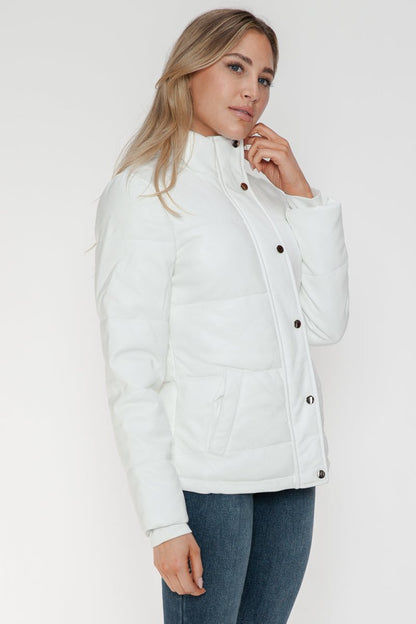 YMI Pocketed Zip Up Turtleneck Puffer Jacket | Coats | 14