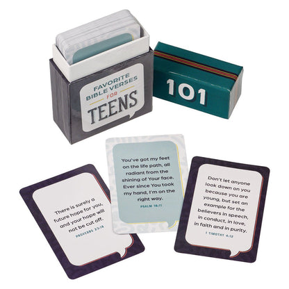 101 Favorite Bible Verses for Teens Teal and Blue Box of Blessings | 2FruitBearers