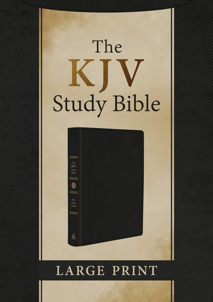 The KJV Study Bible, Large Print - Black Genuine Leather