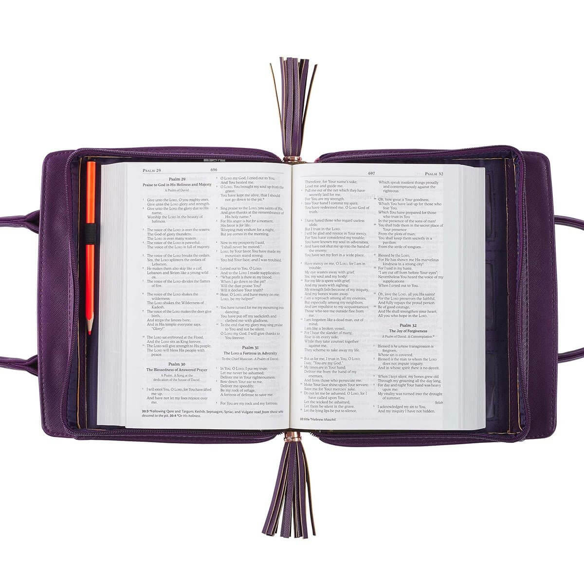 Blessed Purple Floral Faux Leather Purse-style Bible Cover | 2FruitBearers