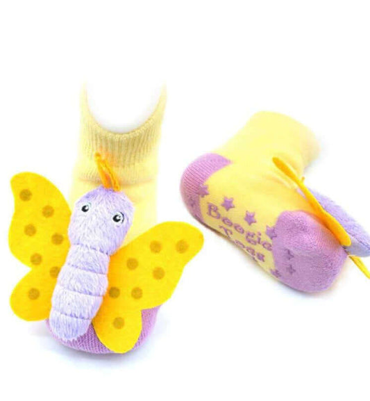 Butterfly Boogie Toes Rattle Socks | 2FruitBearers