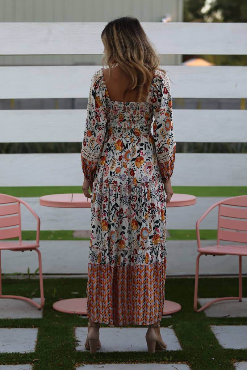 Callie Bohemian Floral Print Maxi Dress | 2FruitBearers