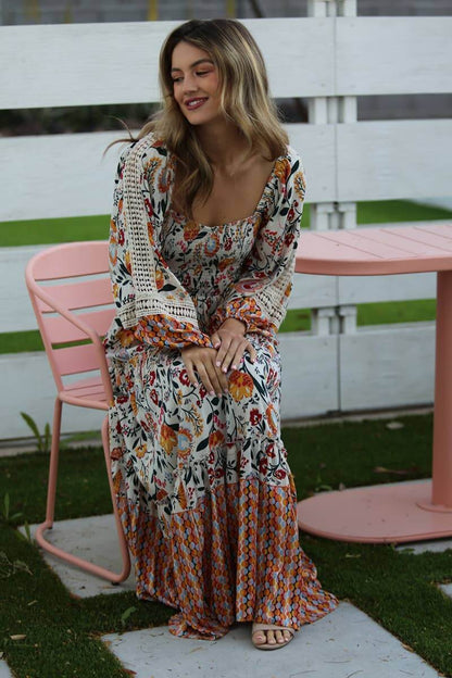 Callie Bohemian Floral Print Maxi Dress | 2FruitBearers