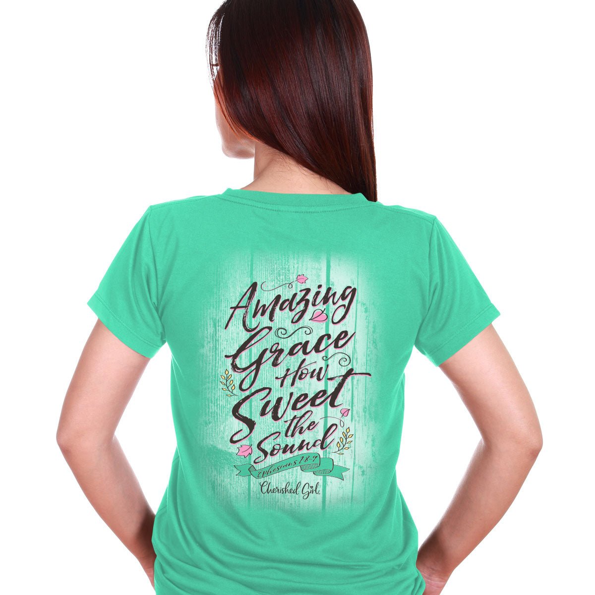 Cherished Girl Amazing Grace Shiplap Womens T-Shirt | 2FruitBearers