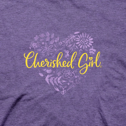 Cherished Girl Womens T-Shirt Love Never Fails Floral | 2FruitBearers