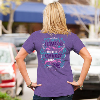 Cherished Girl Womens T-Shirt Through Christ | 2FruitBearers