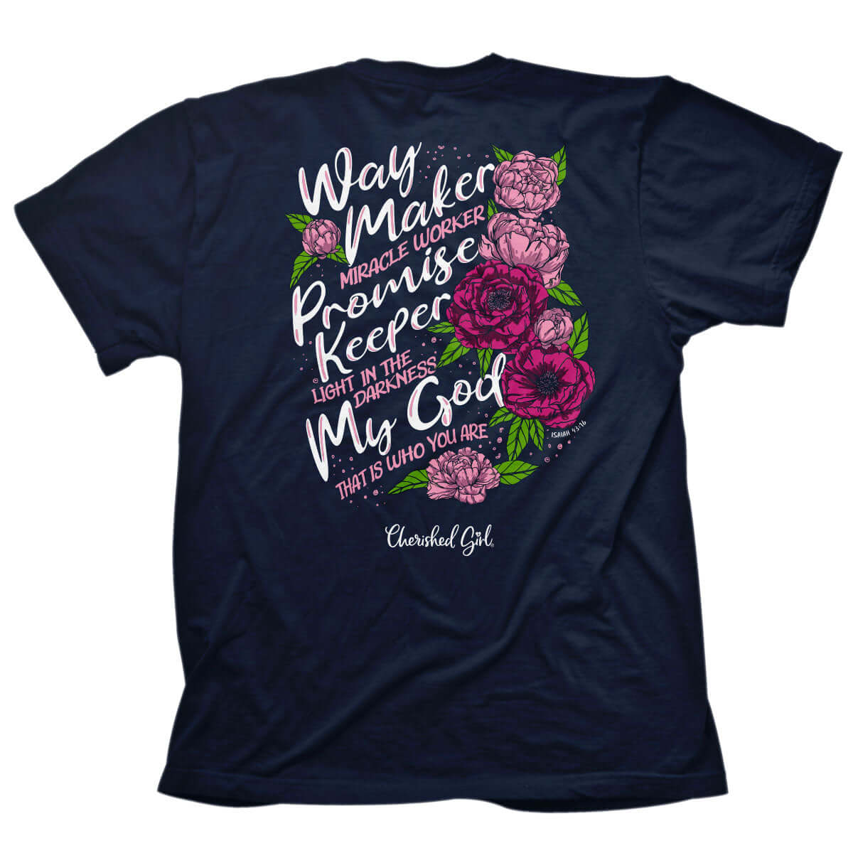 Cherished Girl Womens T-Shirt Way Maker | 2FruitBearers