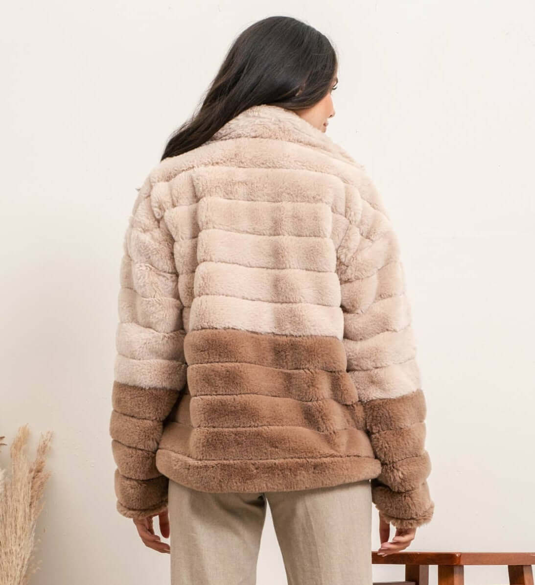 Cody Two-Tone Faux Fur Jacket | 2FruitBearers