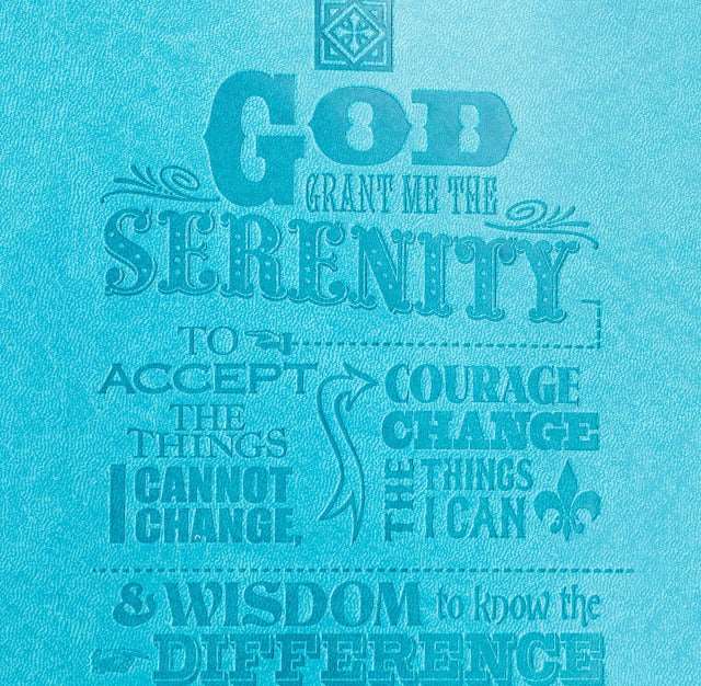 Dangle Journal : Leather Wrapped Teal Serenity Prayer | 2FruitBearers