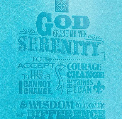 Dangle Journal : Leather Wrapped Teal Serenity Prayer | 2FruitBearers