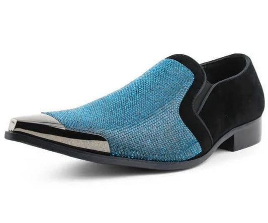 Dezzy Men's Turquoise Sparkling Dress Shoes - Size 10 | 2FruitBearers