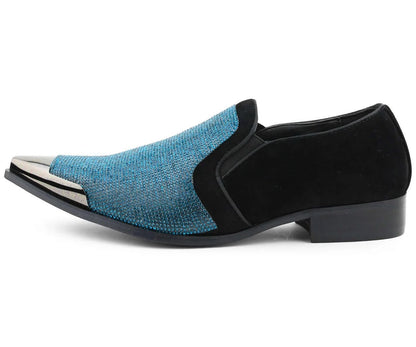 Dezzy Men's Turquoise Sparkling Dress Shoes - Size 10 | 2FruitBearers