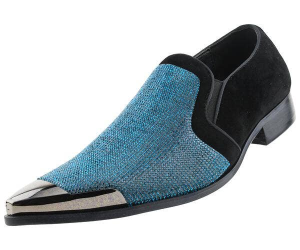 Dezzy Men's Turquoise Sparkling Dress Shoes - Size 10 | 2FruitBearers