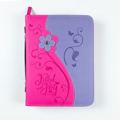 Divine Details: Bible Cover Pink Daisy Filled W/Joy | 2FruitBearers