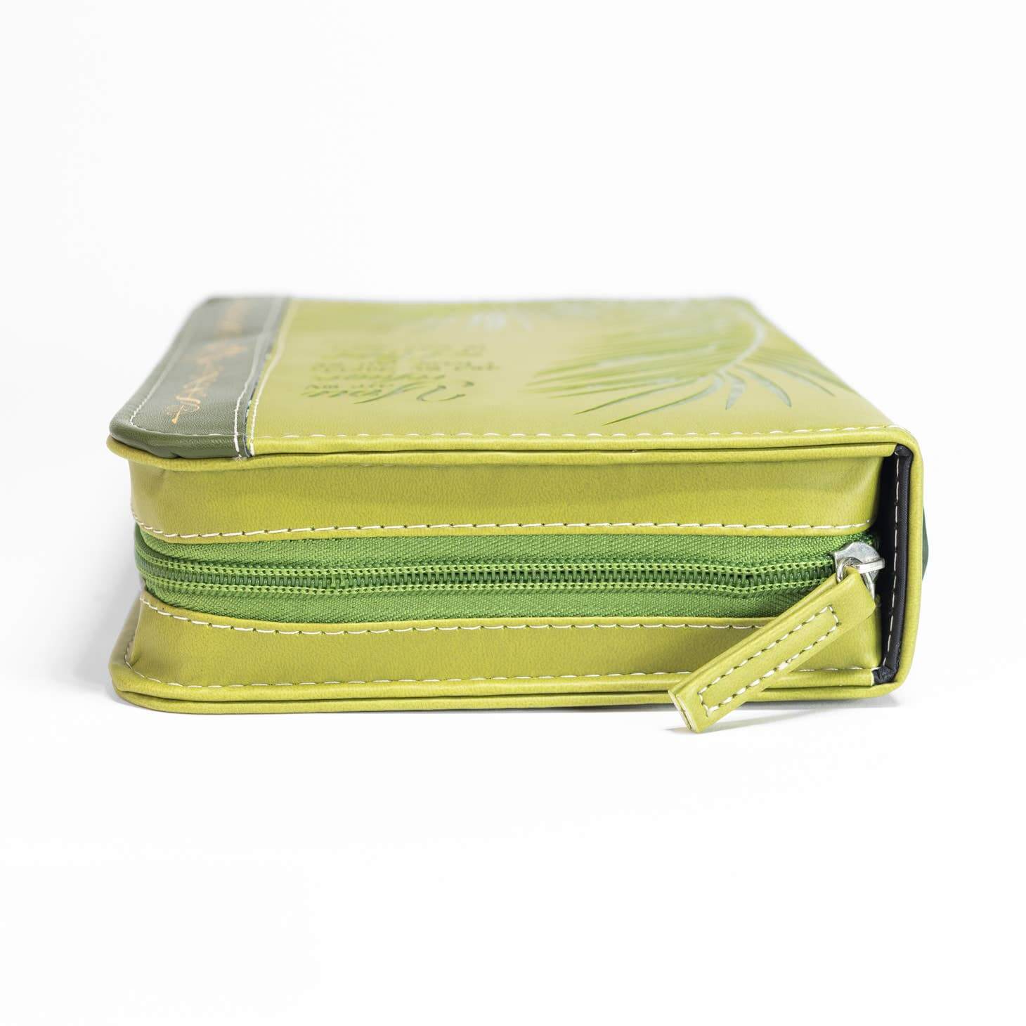 Divine Details: Green & Gold Palm Frond Bible Cover | 2FruitBearers
