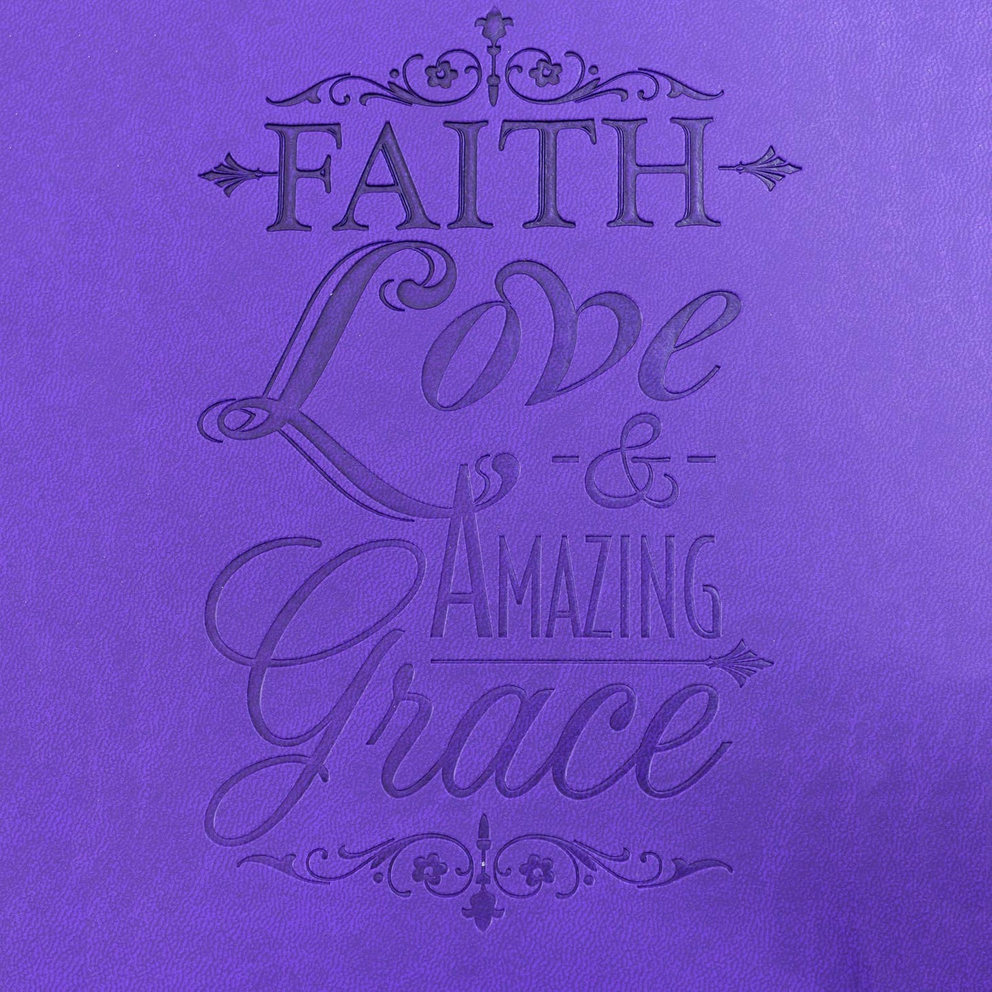 Faux Leather Purple Faith Love & Grace Journal | 2FruitBearers