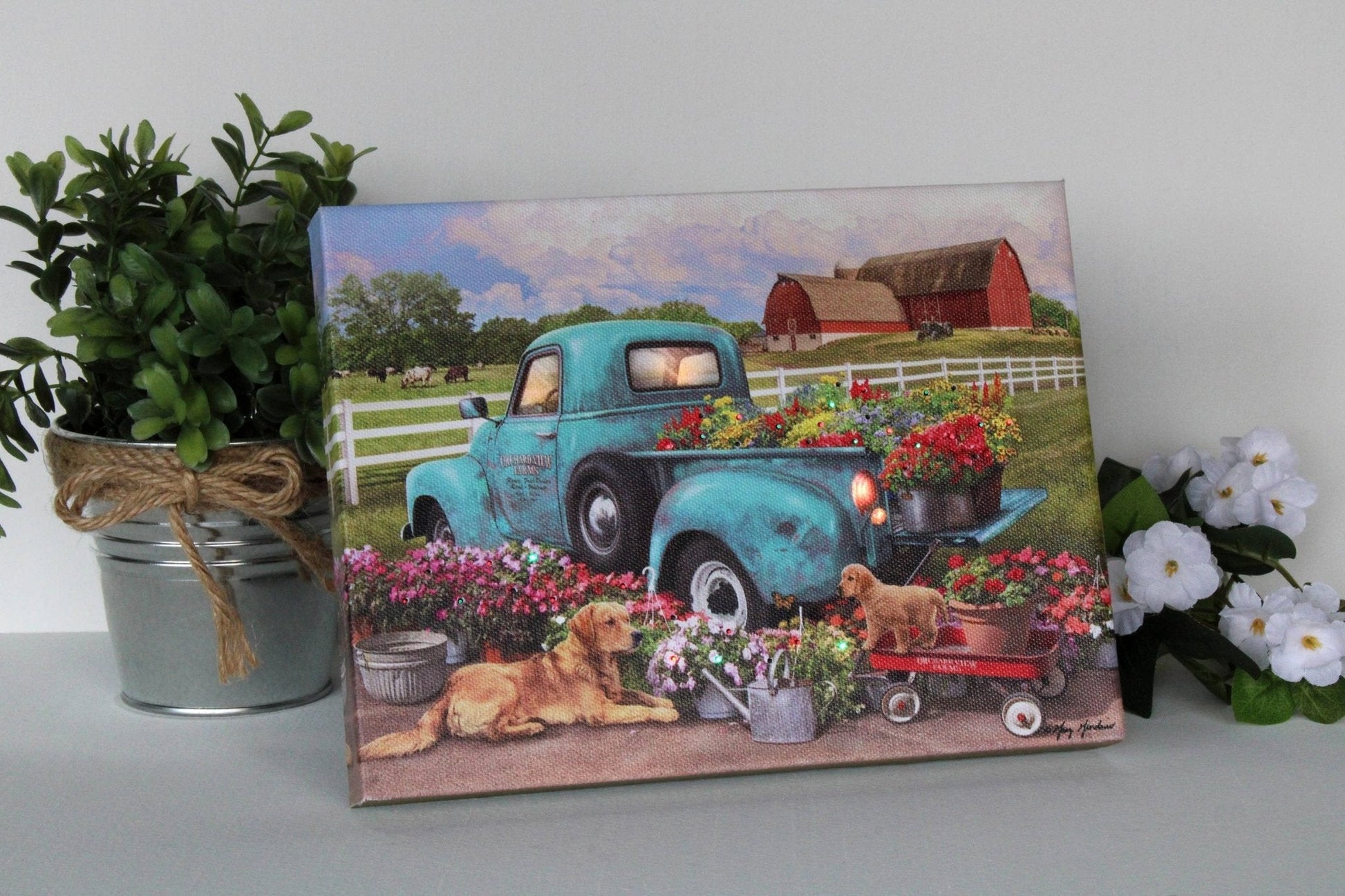 Flower Delivery 8x6 Lighted Tabletop Canvas | 2FruitBearers