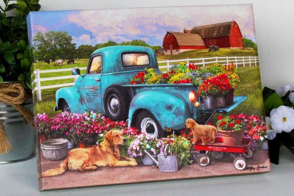 Flower Delivery 8x6 Lighted Tabletop Canvas | 2FruitBearers