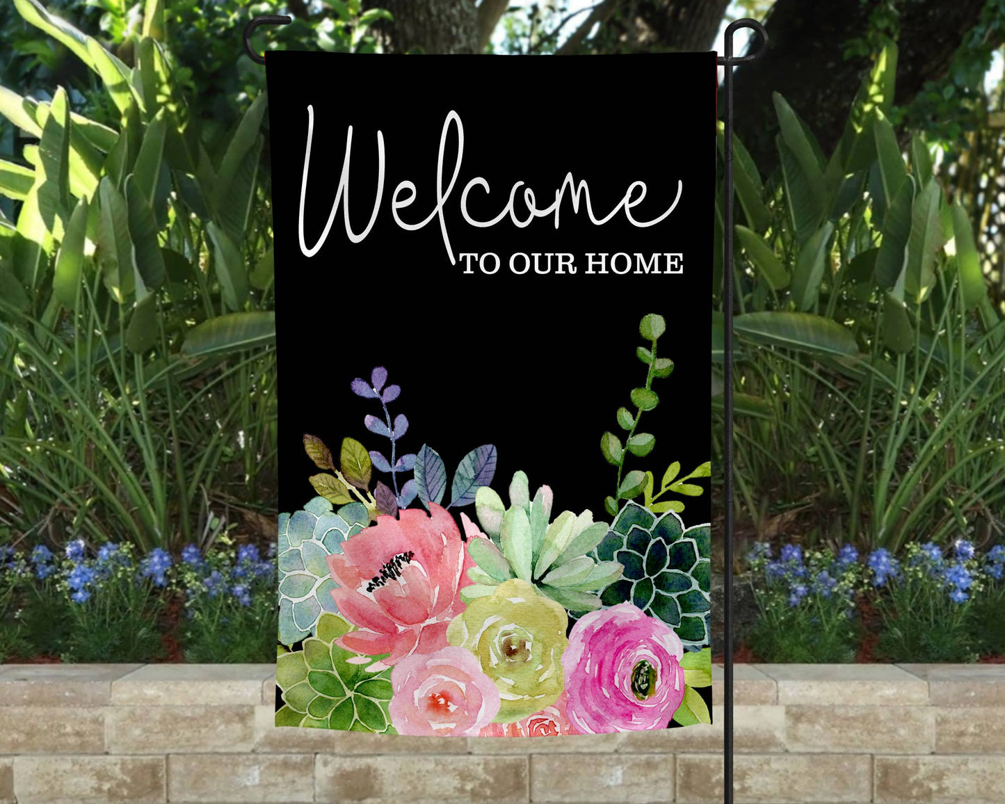 Garden Flag - Welcome to Our Home Succulents | 2FruitBearers