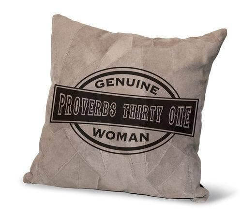 Genuine Woman Recycled Leather Pillow | 2FruitBearers