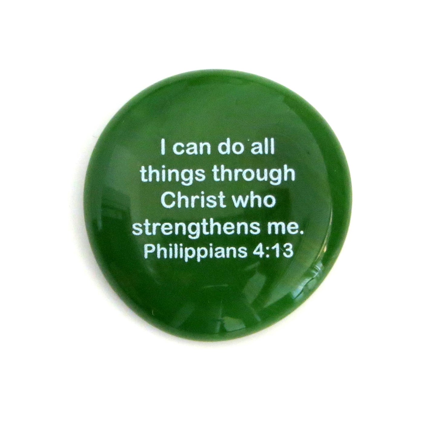 Glass Stone: I Can Do All Things...Philippians 4:13 | 2FruitBearers