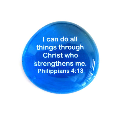 Glass Stone: I Can Do All Things...Philippians 4:13 | 2FruitBearers