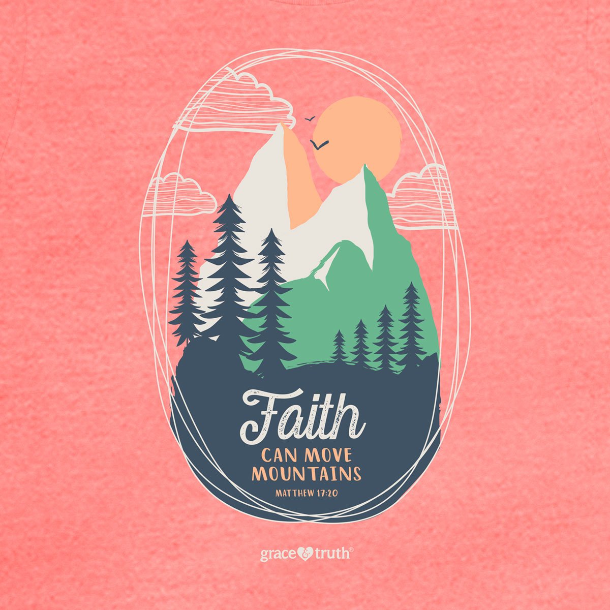 grace & truth Womens T-Shirt Faith Mountains | 2FruitBearers