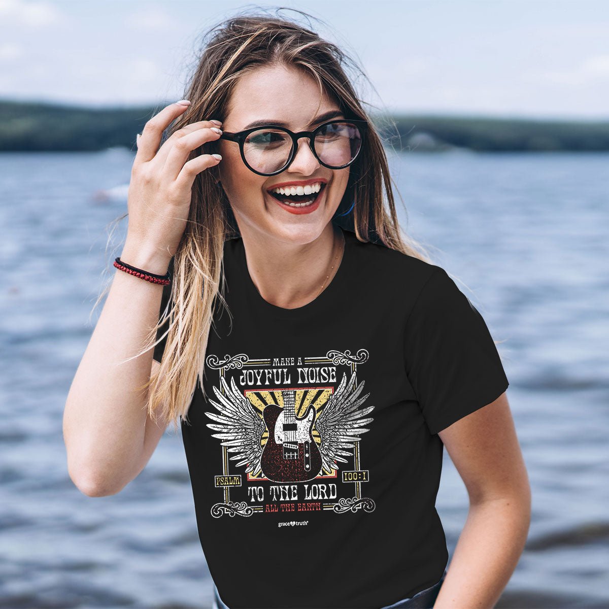 grace & truth Womens T-Shirt Joyful Noise | 2FruitBearers