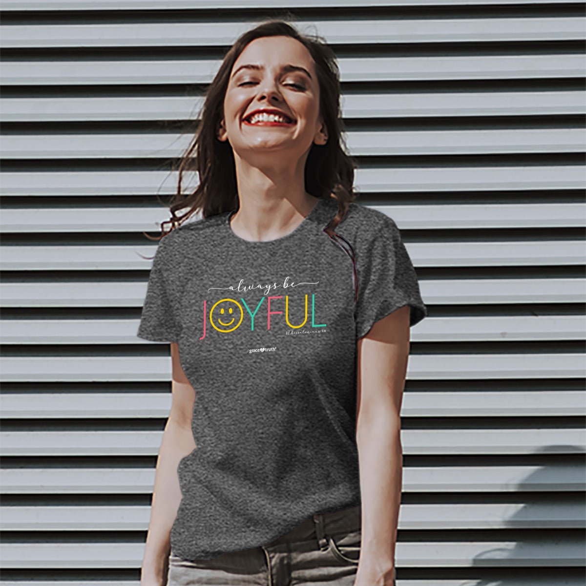 grace & truth Womens T-Shirt Joyful Smile | 2FruitBearers