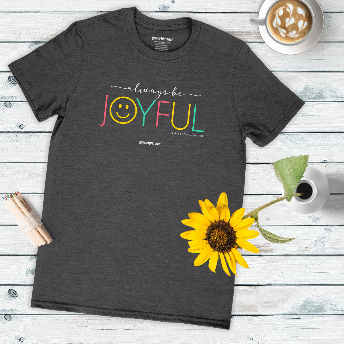 grace & truth Womens T-Shirt Joyful Smile | 2FruitBearers