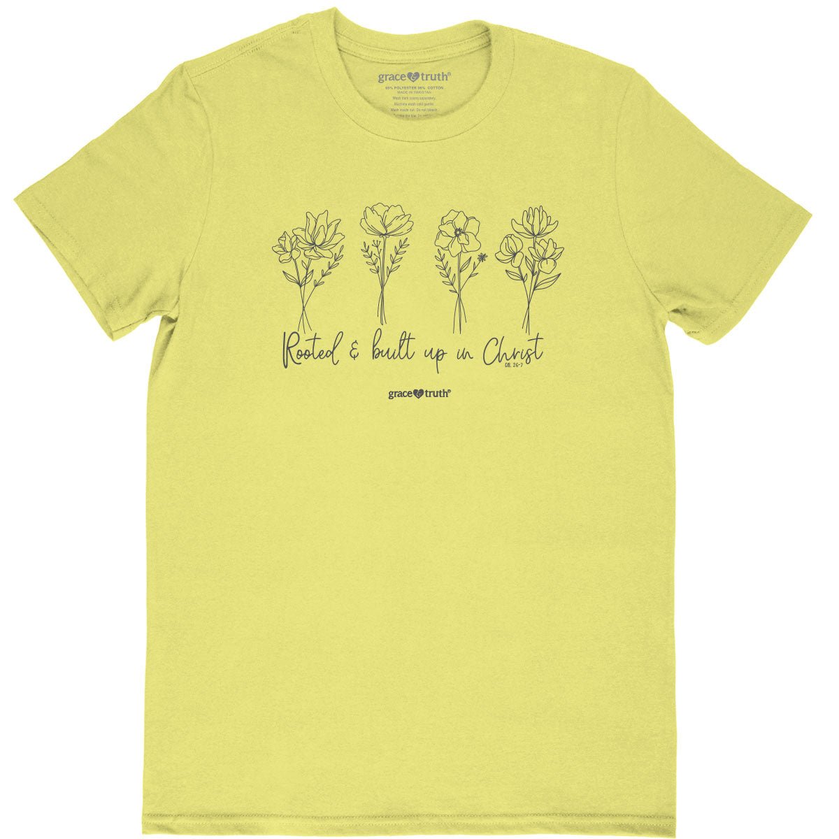 grace & truth Womens T-Shirt Rooted And Built Up | 2FruitBearers