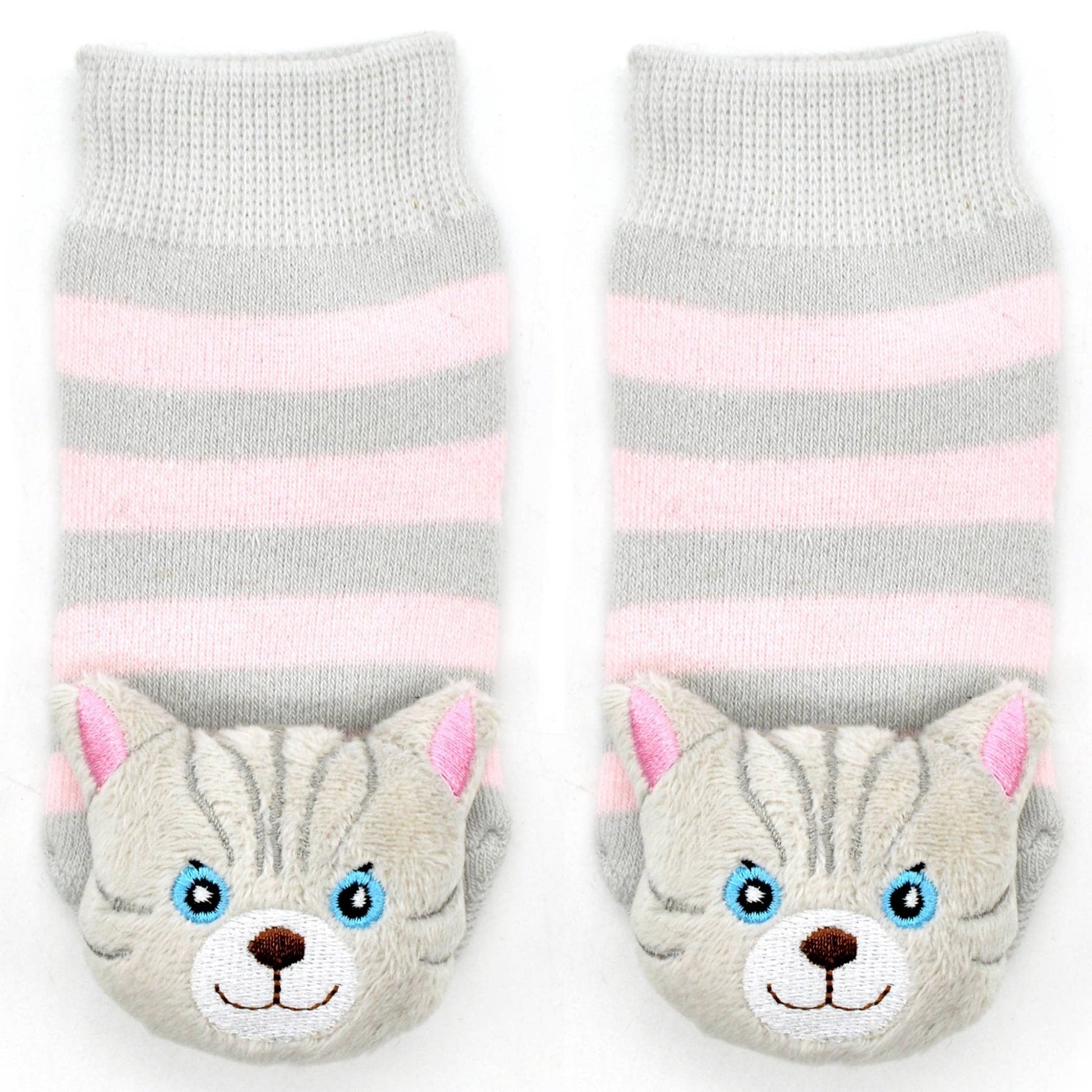 Gray Cat Boogie Toes Rattle Socks | 2FruitBearers