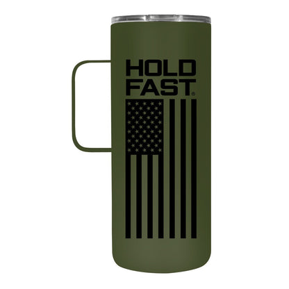 HOLD FAST Freedom Flag 22 oz Stainless Steel Tumbler With Handle | 2FruitBearers