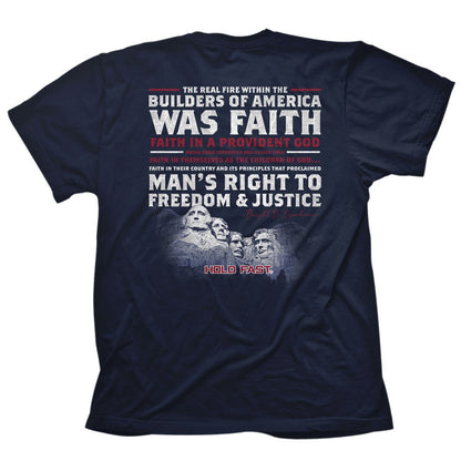HOLD FAST Mens T-Shirt Builders Of America/Rushmore | 2FruitBearers