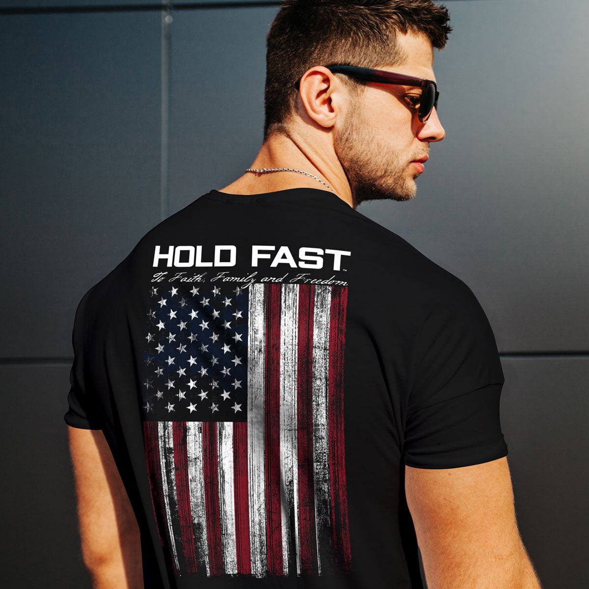 HOLD FAST Mens T-Shirt Hold Fast Flag | 2FruitBearers