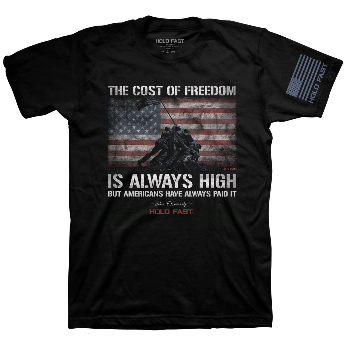 HOLD FAST Mens T-Shirt JFK Flag | 2FruitBearers