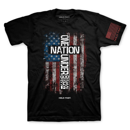 HOLD FAST Mens T-Shirt One Nation Flag | 2FruitBearers