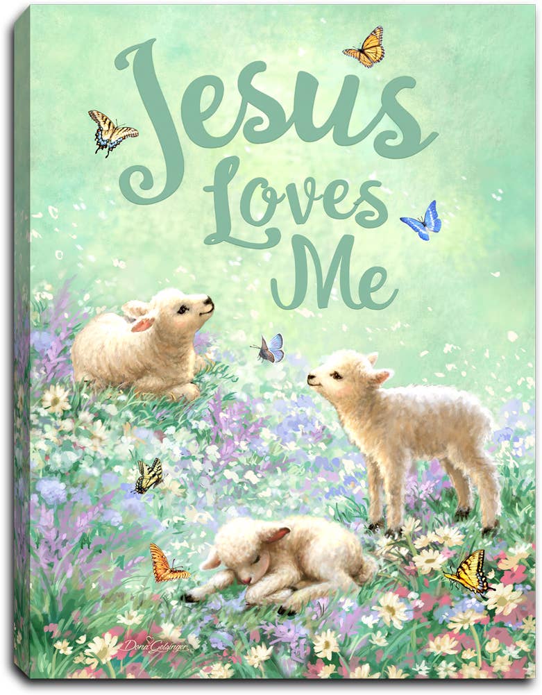 Jesus Loves Me 8x6 Lighted Tabletop Canvas | 2FruitBearers