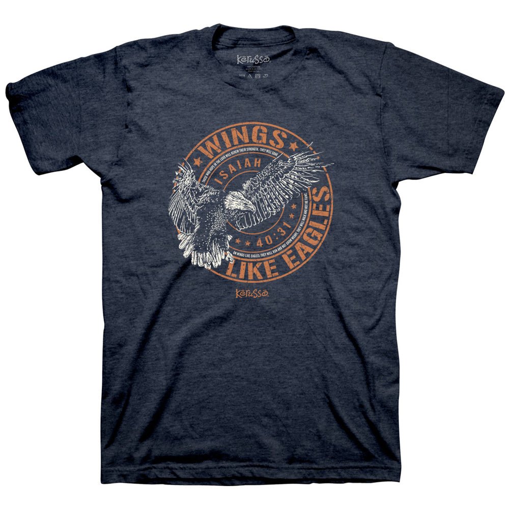 Kerusso Christian T-Shirt Wings Like Eagles Crest | 2FruitBearers