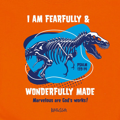 Kerusso Kids T-Shirt Wonderfully Made Dinosaur | 2FruitBearers