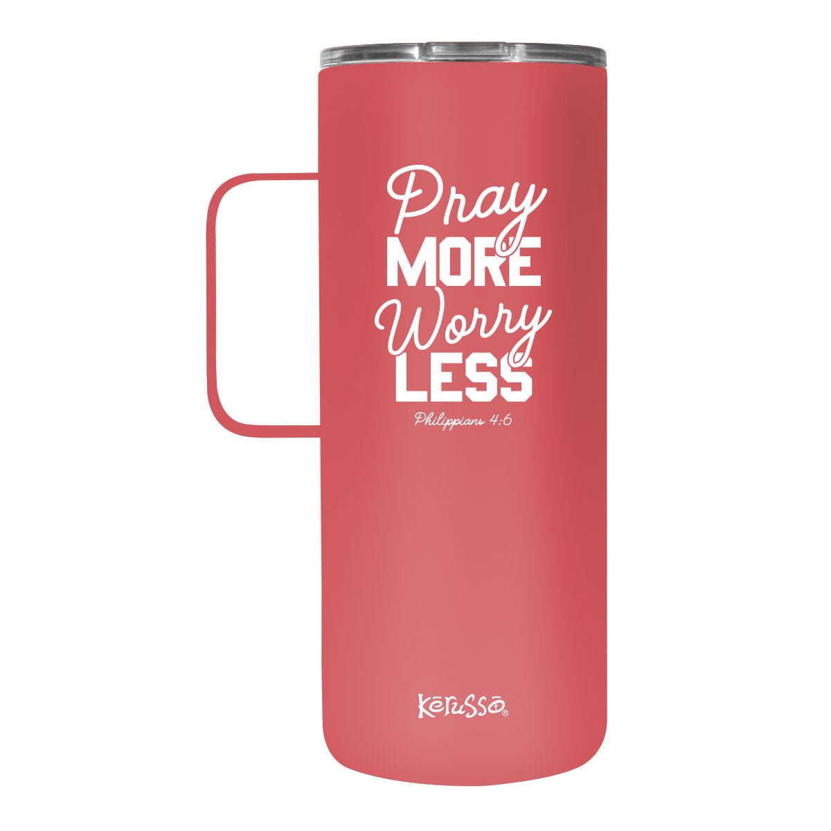 Kerusso Pray More 22 oz Stainless Steel Tumbler With Handle | 2FruitBearers