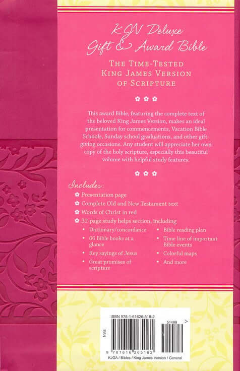KJV Deluxe Gift & Award Bible (DiCarta Pink) | 2FruitBearers