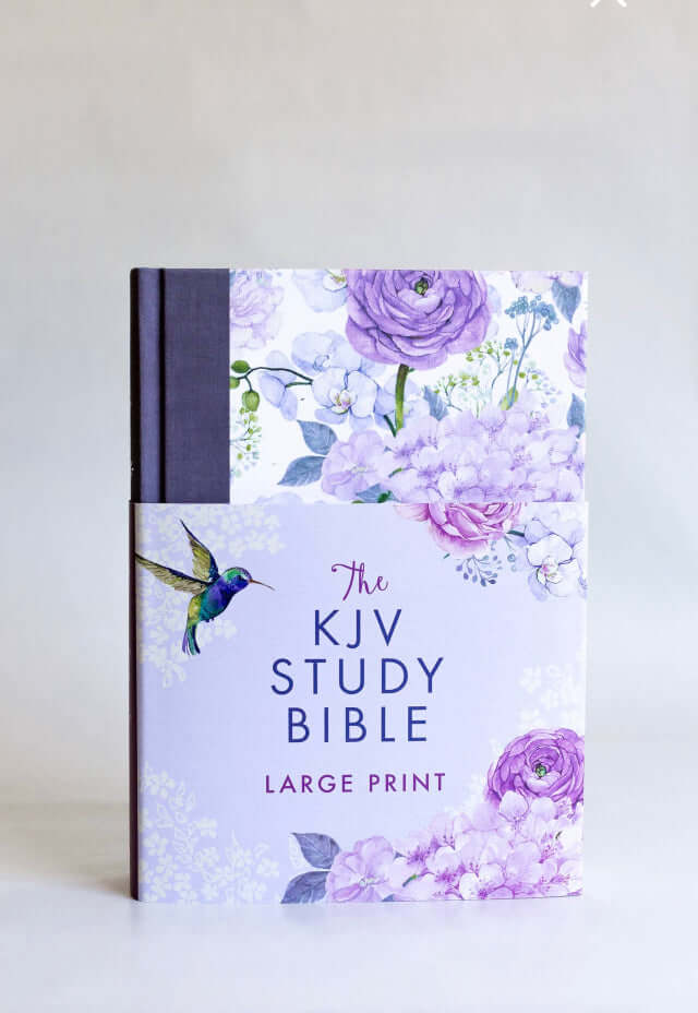 KJV Study Bible, Large Print - Hummingbird Lilacs | 2FruitBearers