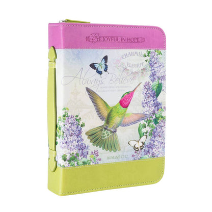 Lilac Garden Hummingbird Printed Bible Cover | 2FruitBearers