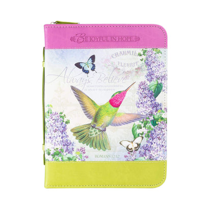 Lilac Garden Hummingbird Printed Bible Cover | 2FruitBearers