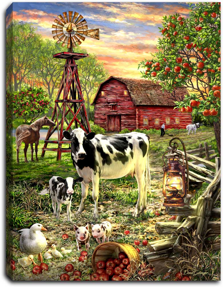 Old Country Farm 8x6 Lighted Tabletop Canvas | 2FruitBearers