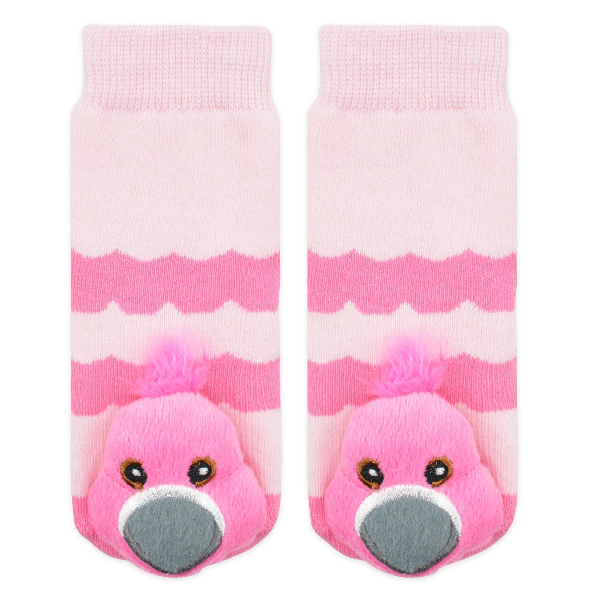 Pink Flamingo Boogie Toes Rattle Socks | 2FruitBearers