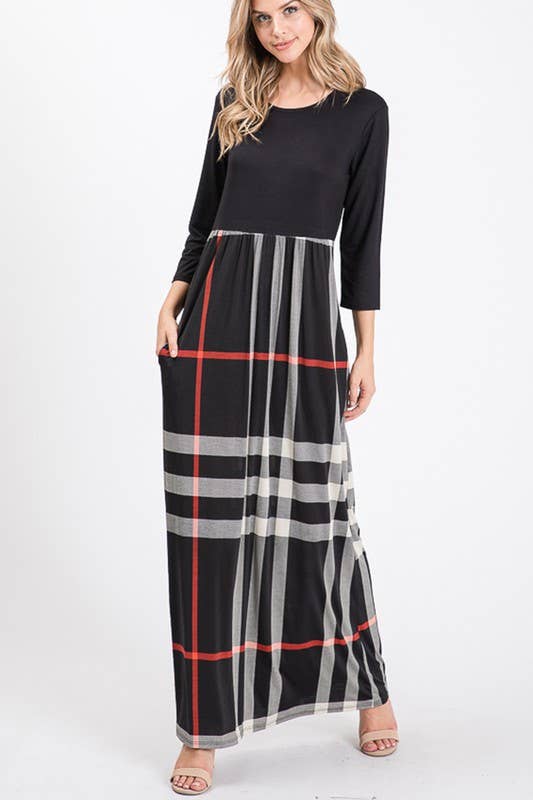 Renee' Plaid Maxi Dress | 2FruitBearers